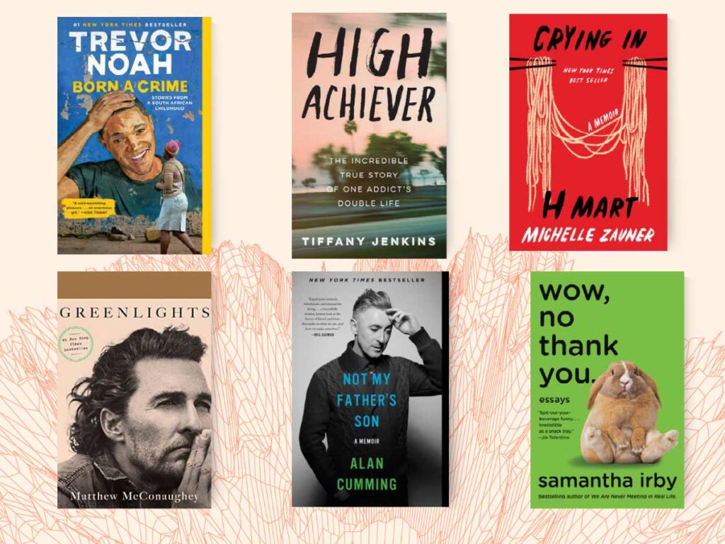 Audiobook Memoirs with book covers