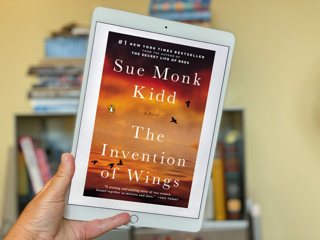 The Invention of Wings book club questions. ipad book cover