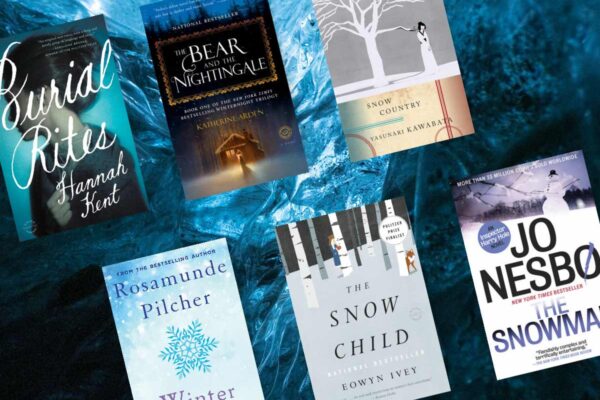 Books about and set in winter. with book covers