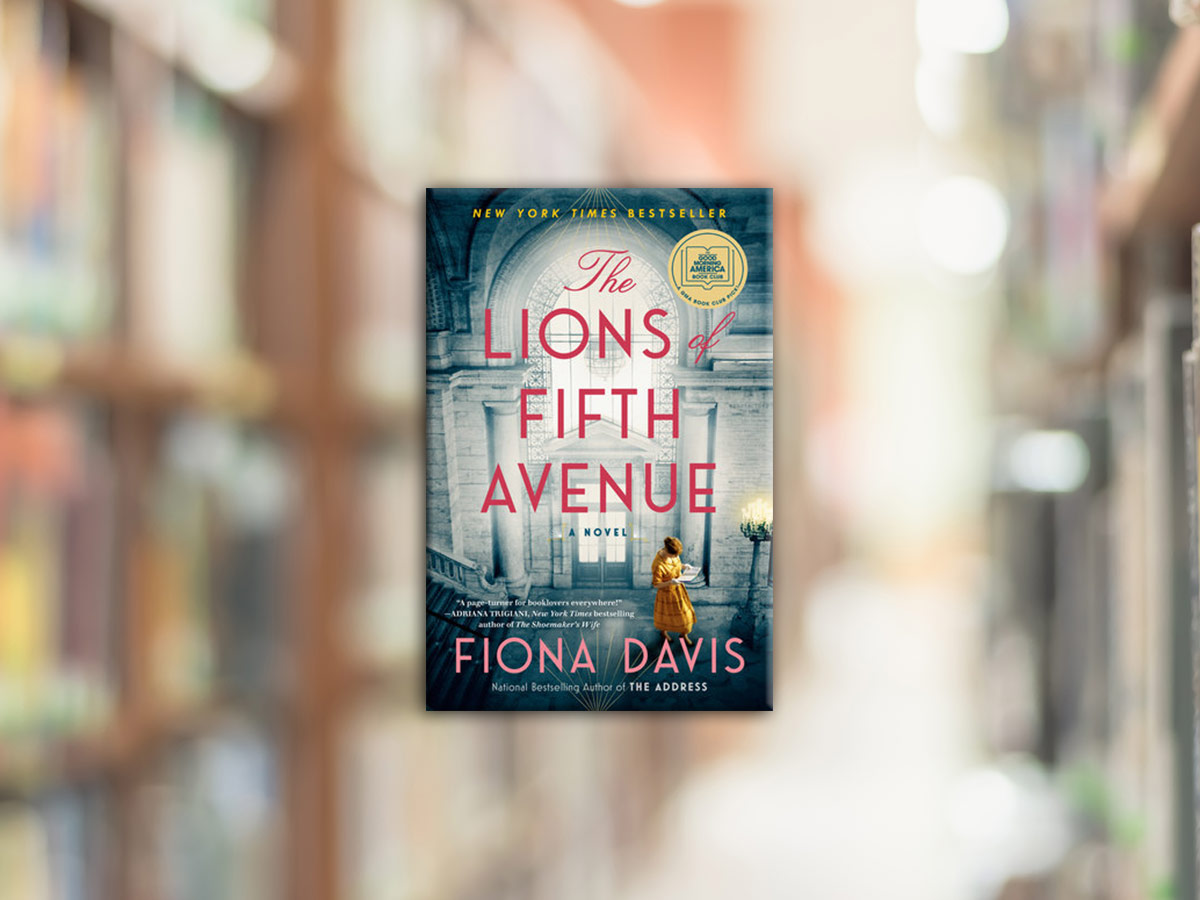 The Lions of Fifth Avenue book club questions. with book cover