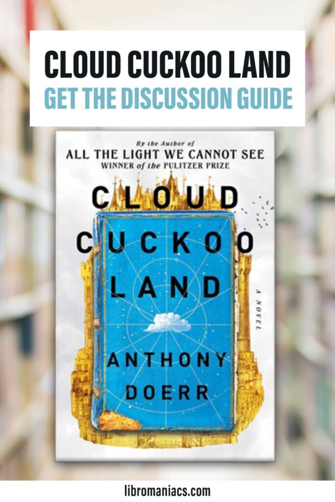 Cloud Cuckoo Land discussion guide, with book cover.