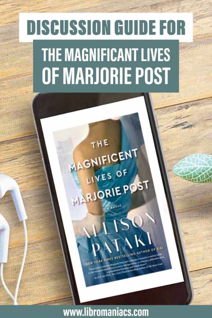 Discussion Guide The Magnificent Lives of Marjory Post, with book cover.