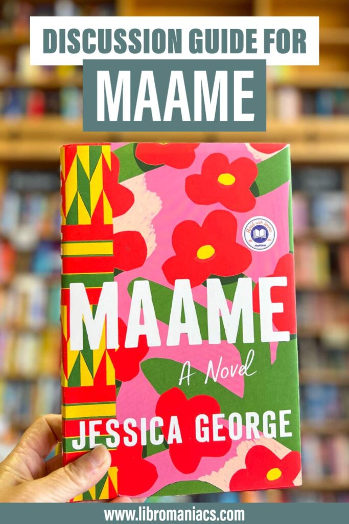 Maame discussion guide, book cover, Jessica George