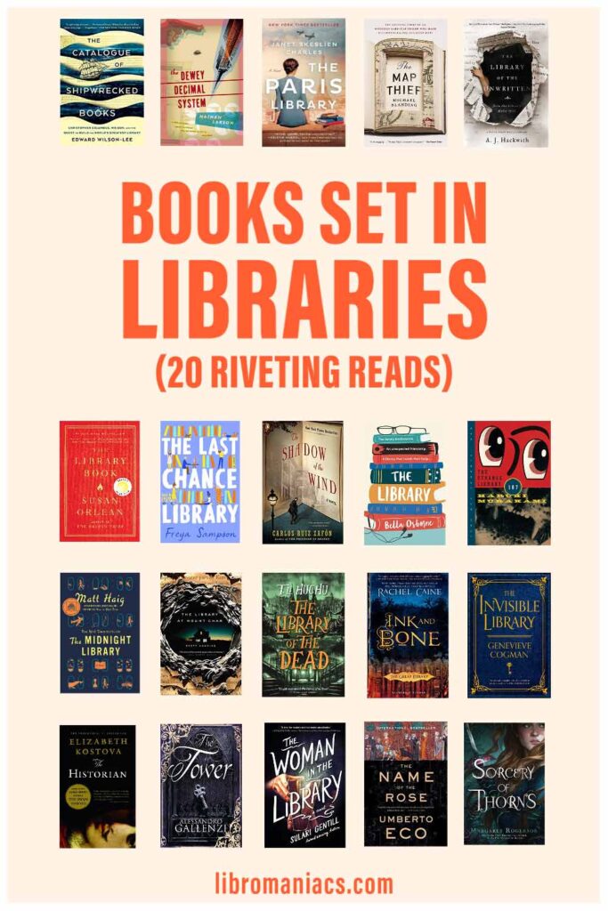 Books set in libraries 20 riveting reads, with book covers.