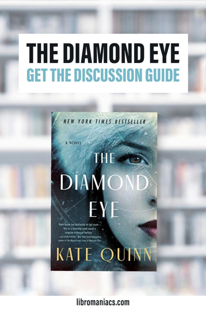 The Diamond Eye discussion guide, with book cover.
