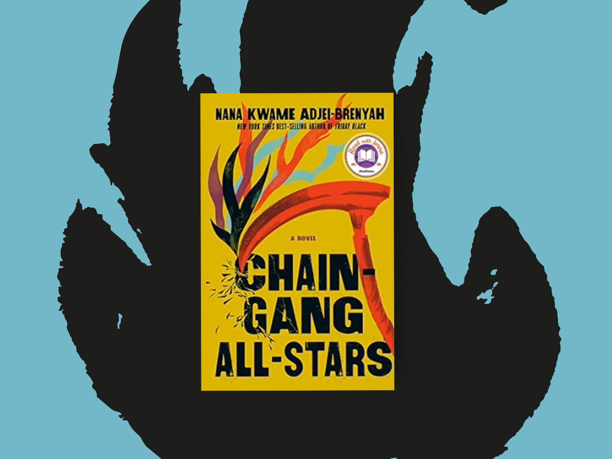 Chain Gang All-Stars book club questions, with book cover.