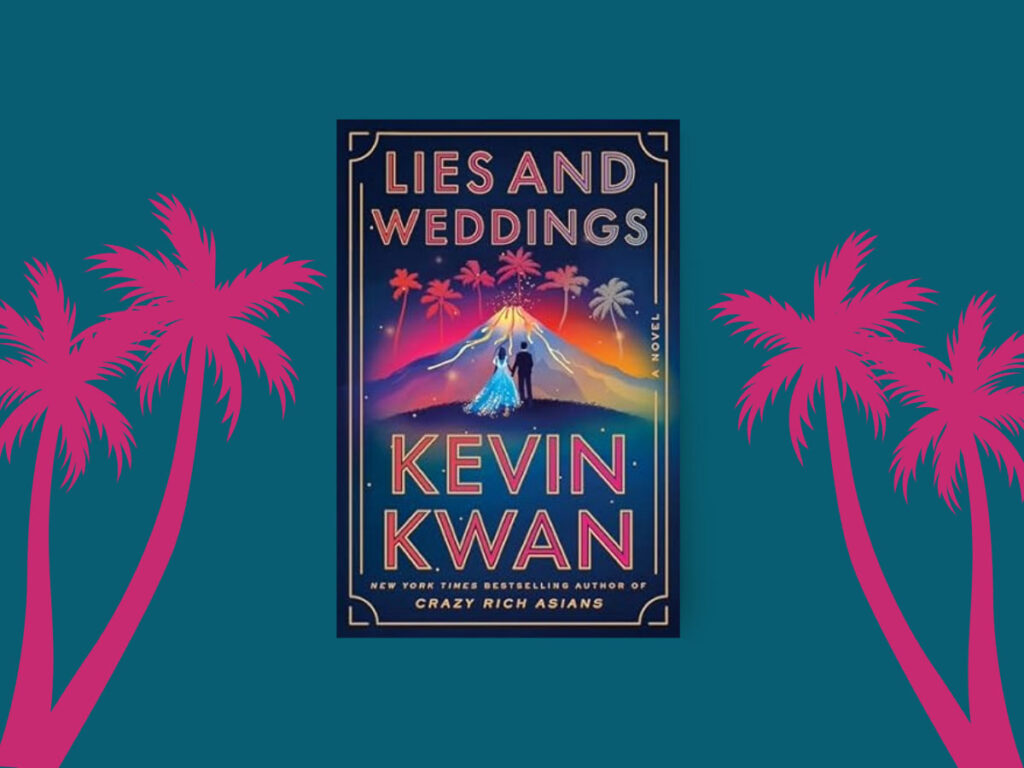 Lies and Weddings book club questions, with book cover.